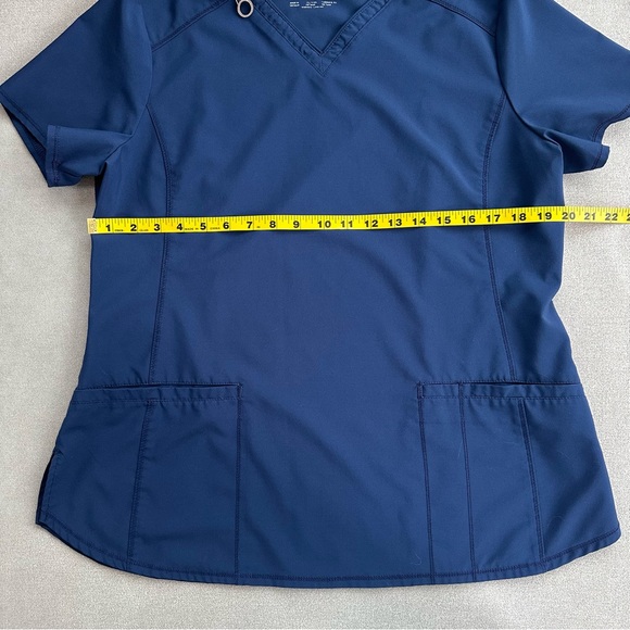 Cherokee Infinity V Neck Scrub Top. Navy Blue. Large. - Picture 4 of 5